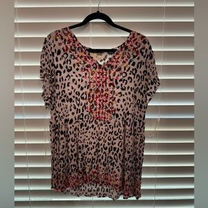 cheetah print top